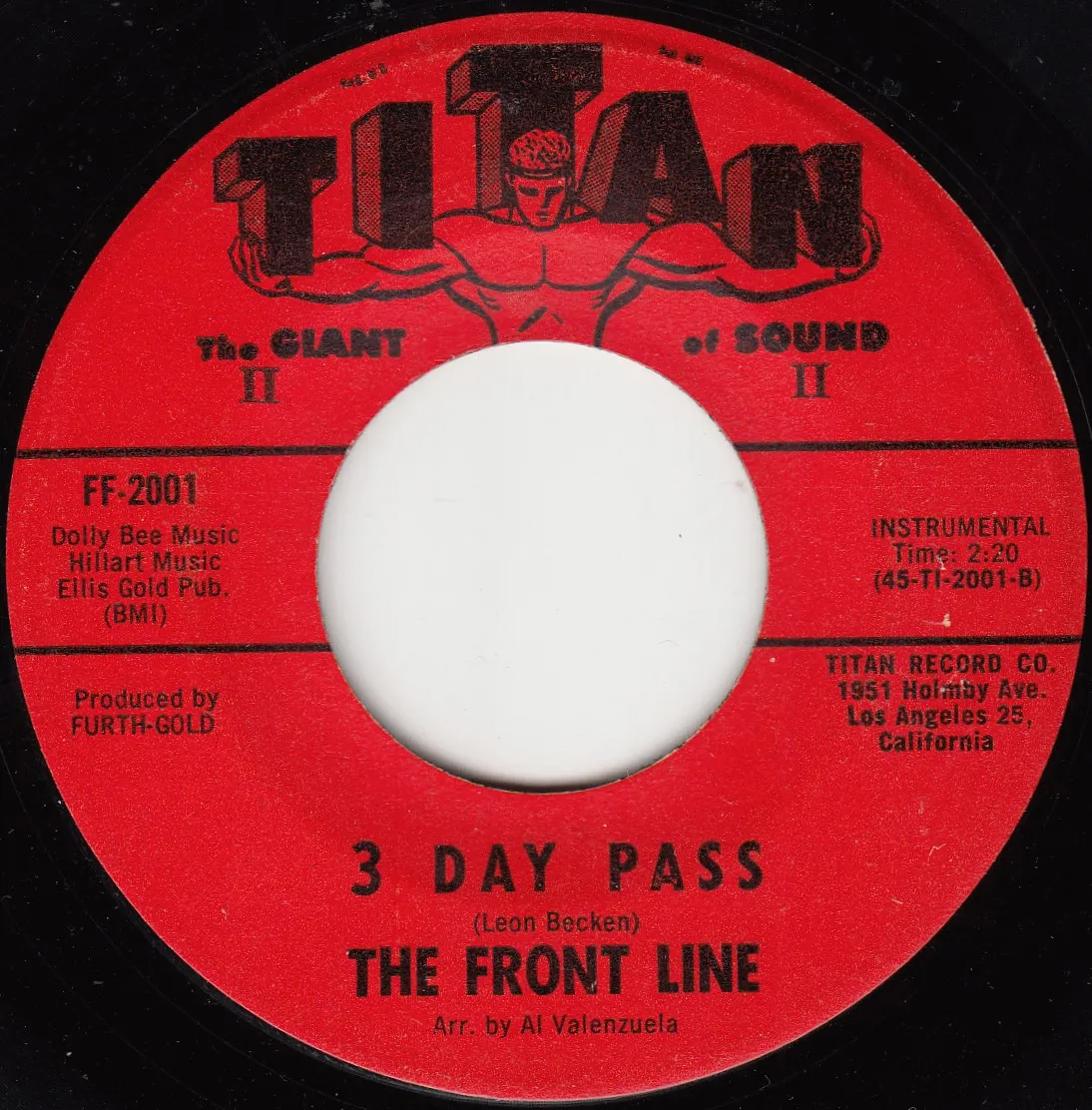 3 Day Pass – The Front Line (A-side label)