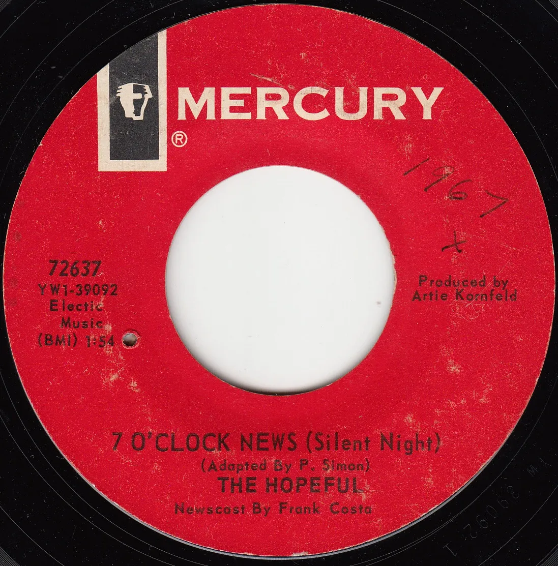 7 O'Clock News (Silent Night) – The Hopeful (A-side label)