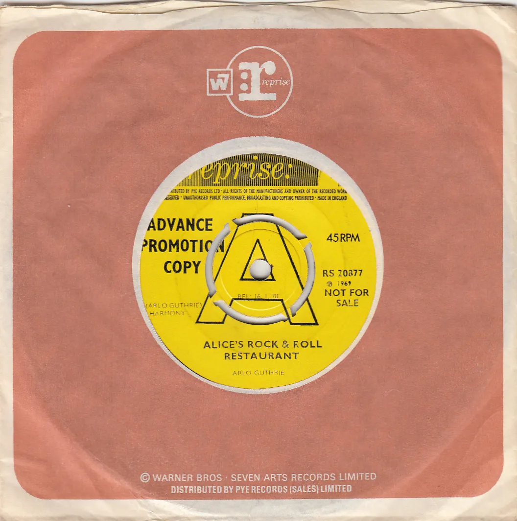 Alice's Rock & Roll Restaurant – Arlo Guthrie (A-side label)