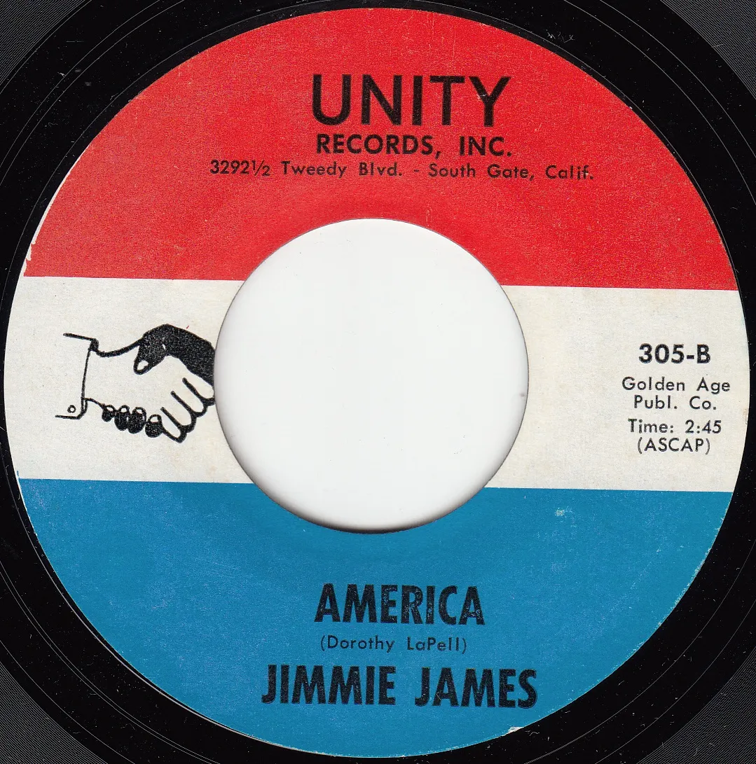 America – Jimmie James (A-side label)