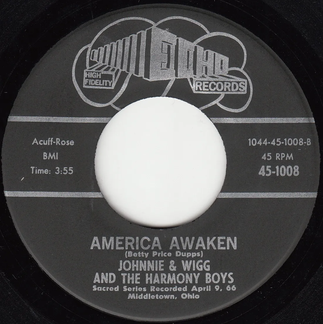 America Awaken – Johnnie & Wigg (A-side label)
