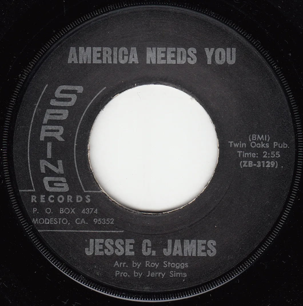 America Needs You – Jesse C. James (A-side label)