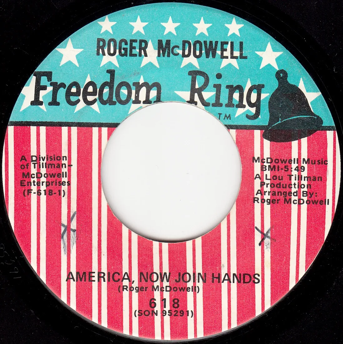 America, Now Join Hands – Roger McDowell (A-side label)
