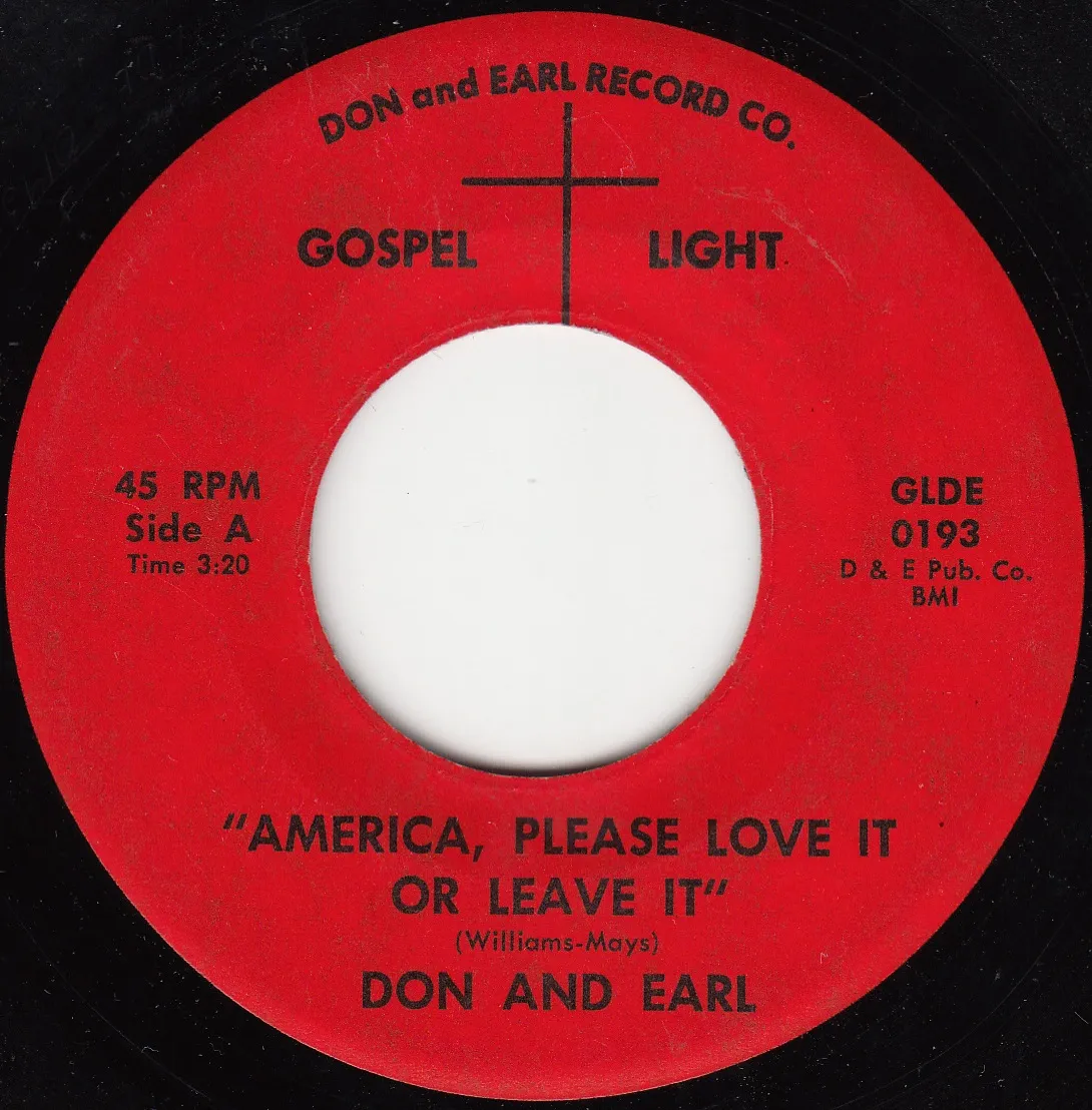 America, Please Love It or Leave It – Don and Earl (A-side label)