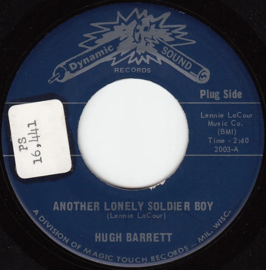 Another Lonely Soldier Boy – Hugh Barrett (A-side label)