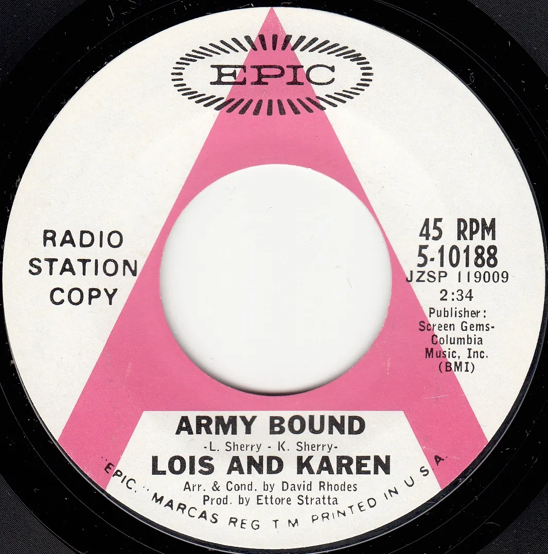 Army Bound – Lois & Karen (A-side label)
