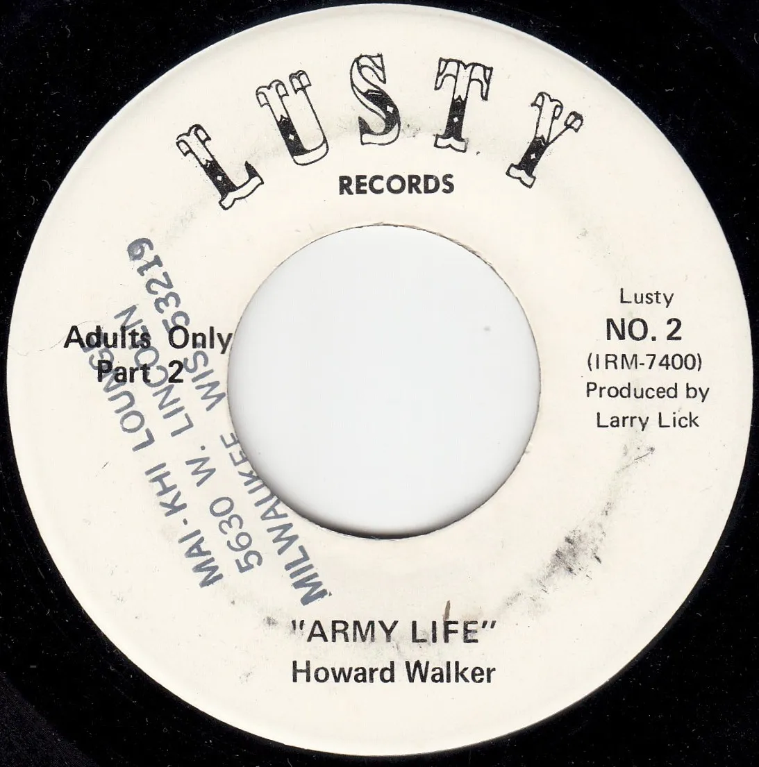 Army Life (Part 2) – Howard Walker (A-side label)