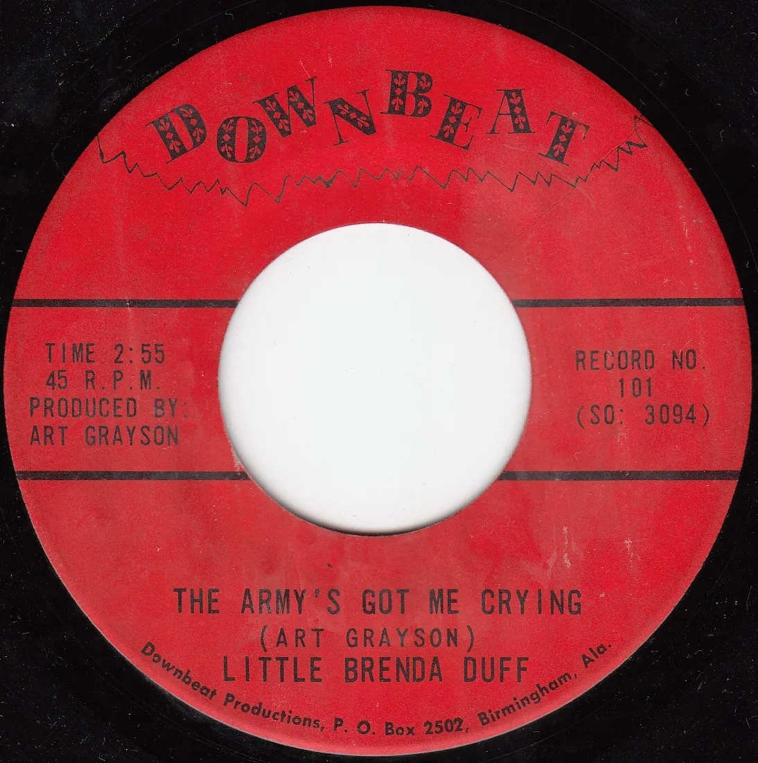 Army's Got Me Crying – Little Brenda Duff (A-side label)