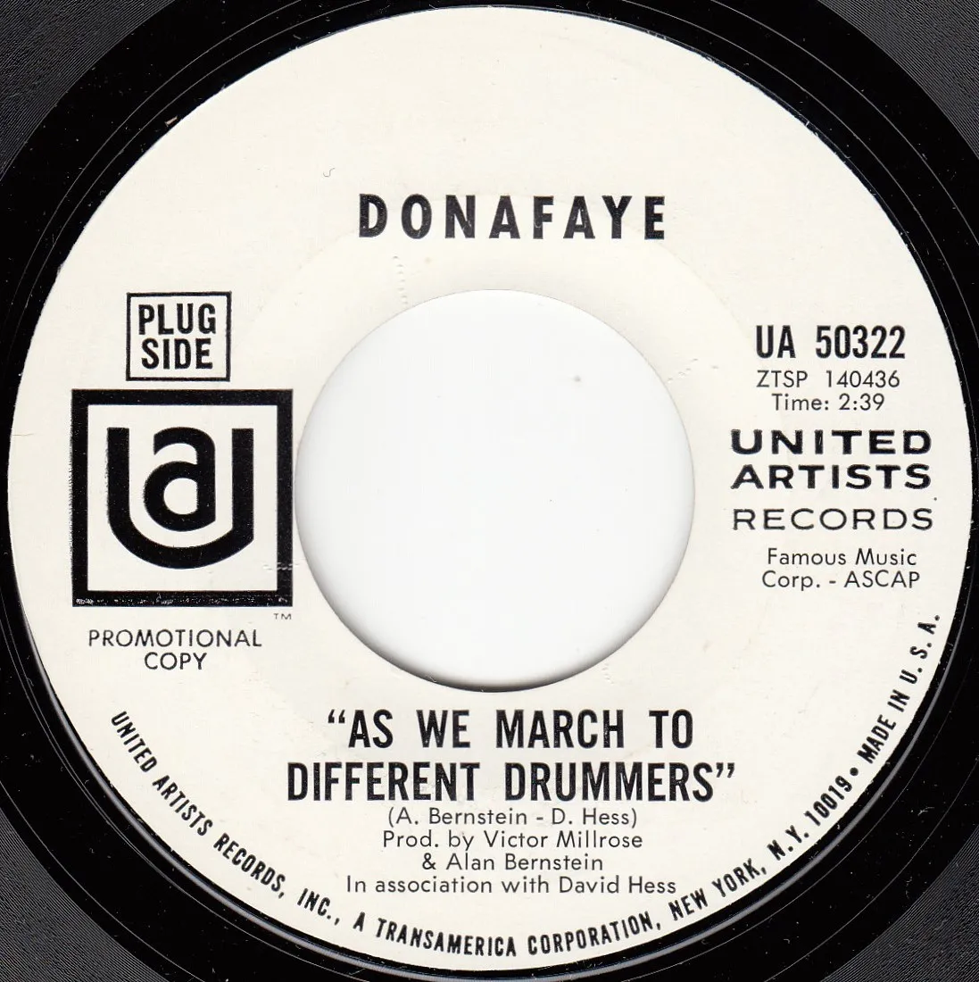 As We March to Different Drummers – Donafaye (A-side label)
