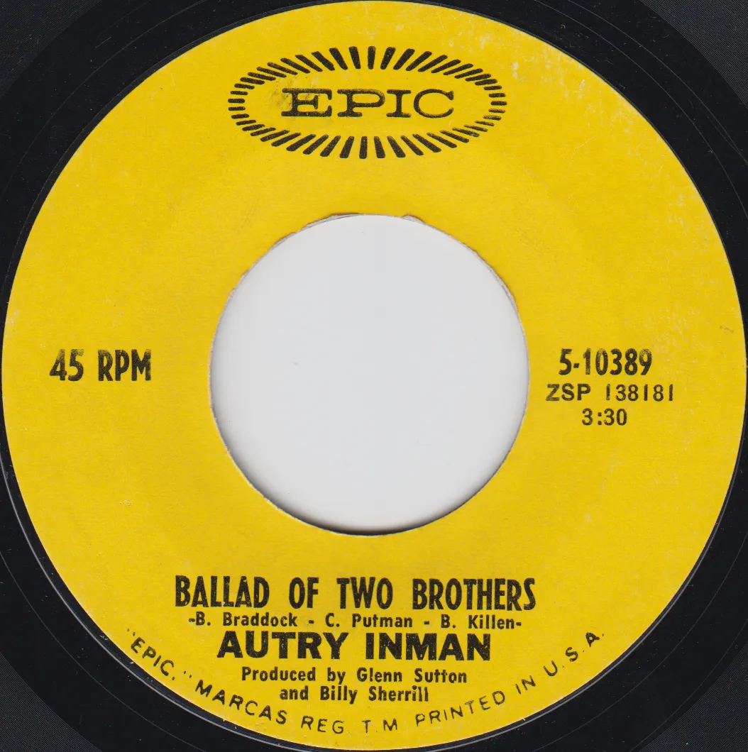 Ballad of Two Brothers – Autry Inman (A-side label)