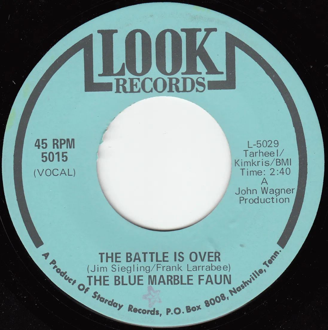 Battle Is Over – The Blue Marble Faun (A-side label)