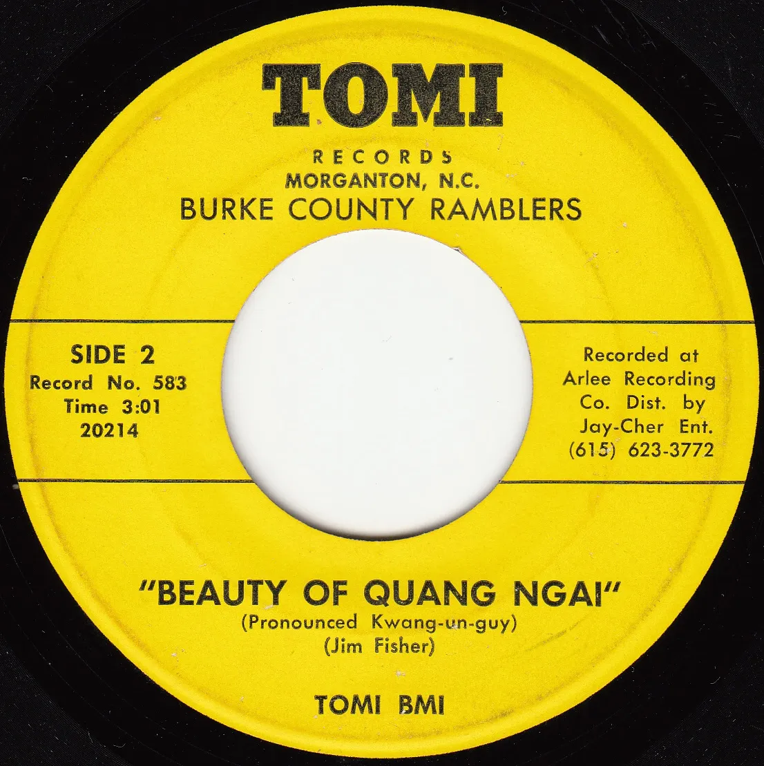 Beauty of Quang Ngai – Burke County Ramblers (A-side label)