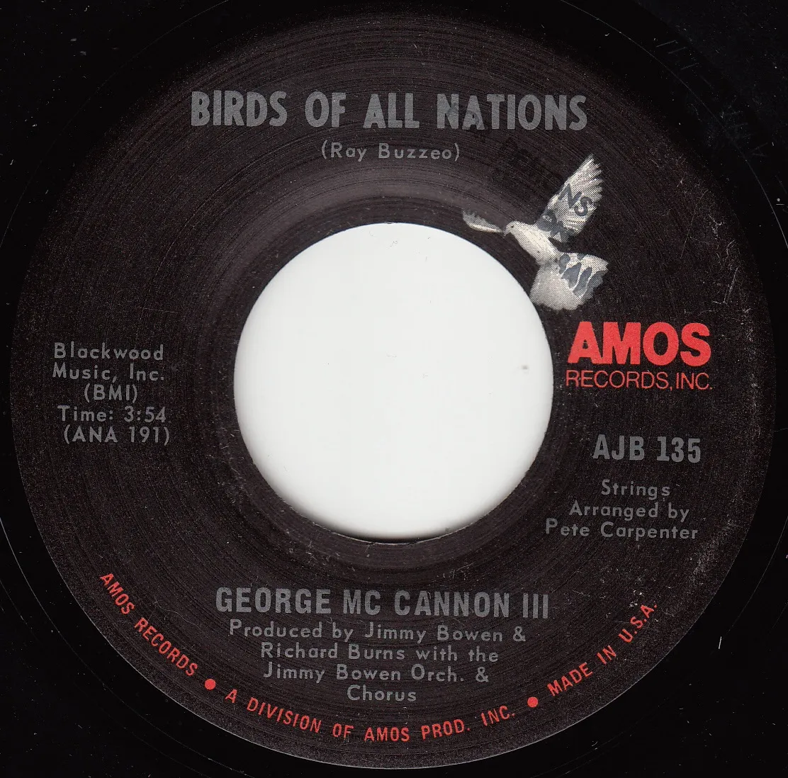 Birds of All Nations – George McCannon III (A-side label)