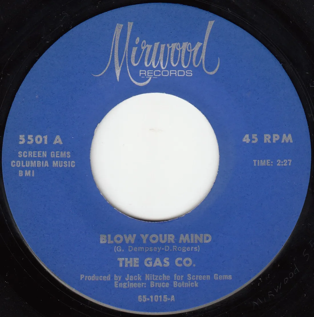 Blow Your Mind – The Gas Co. (A-side label)
