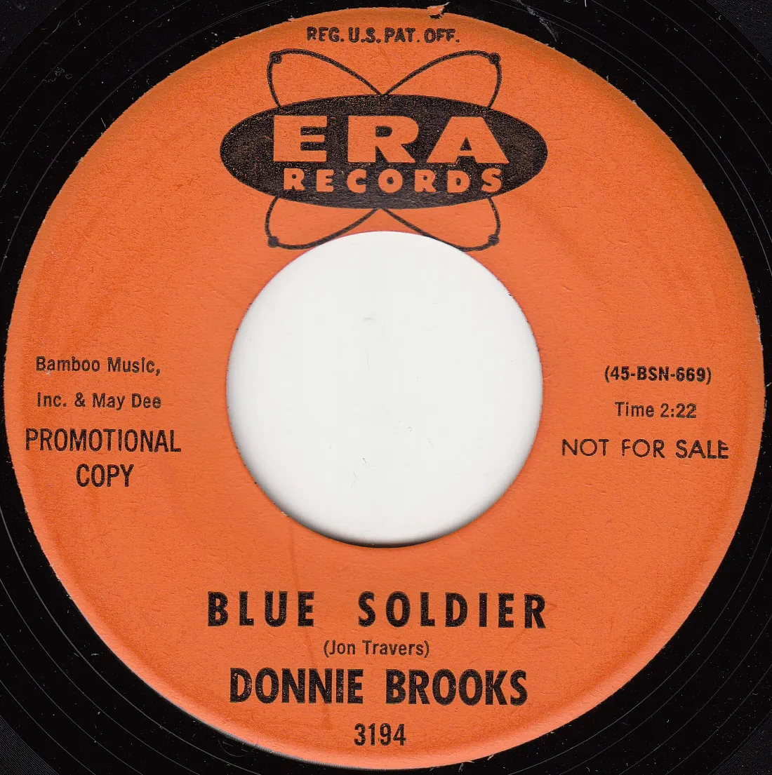 Blue Soldier – Donnie Brooks (A-side label)
