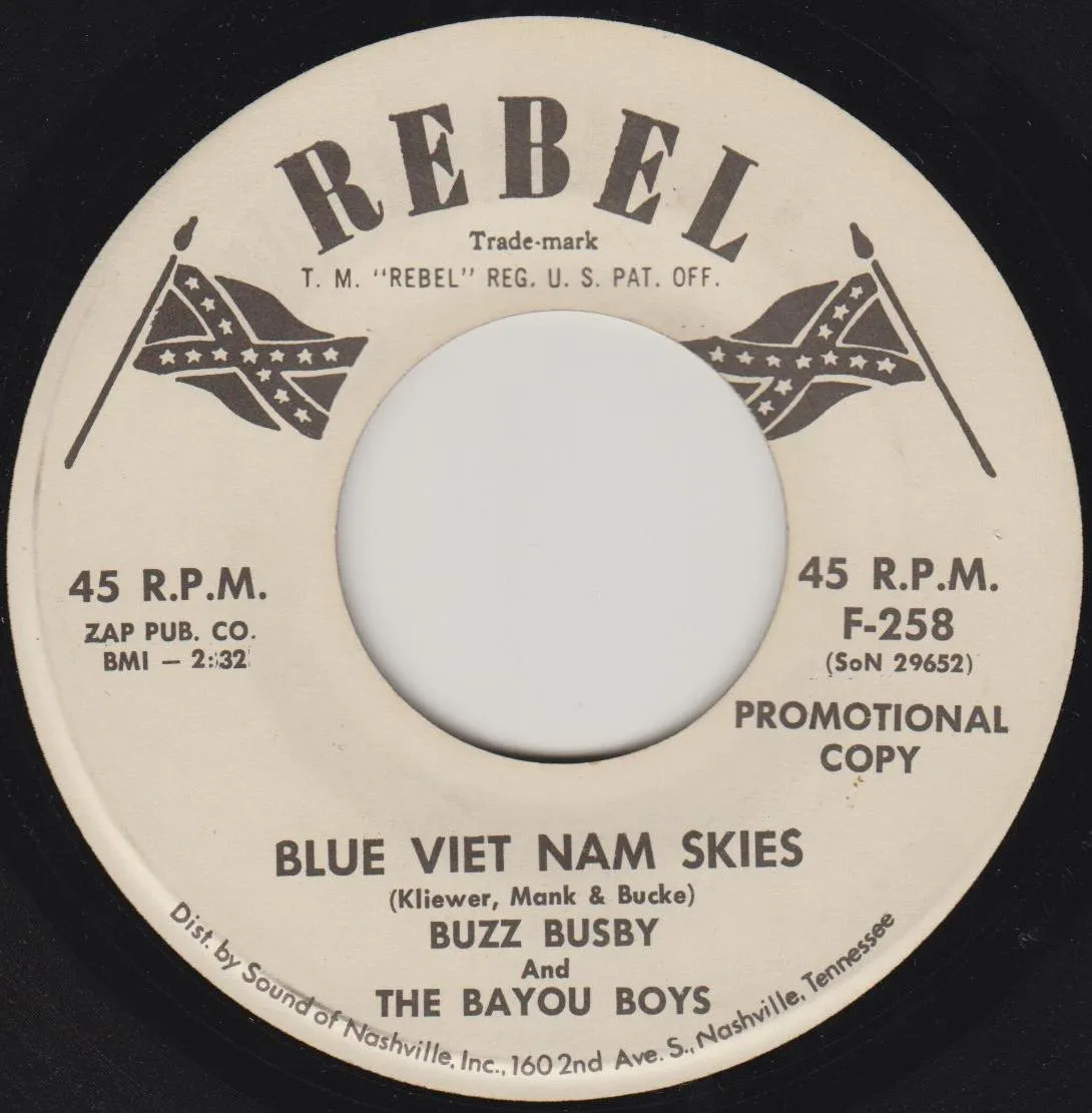 Blue Viet Nam Skies – Buzz Busby and the Bayou Boys (Label (alternate scan))