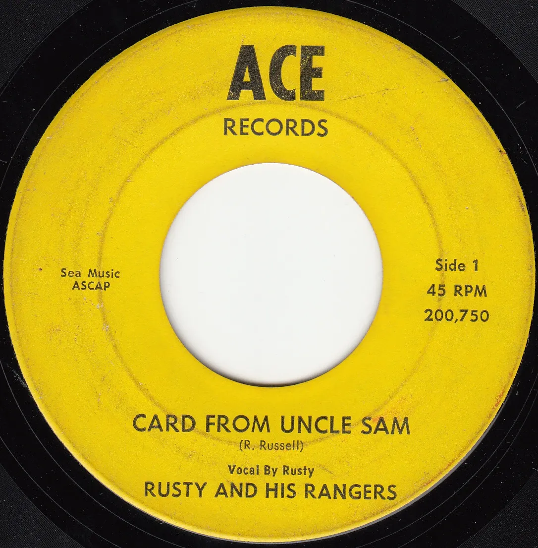 Card From Uncle Sam – Rusty and His Rangers (A-side label)