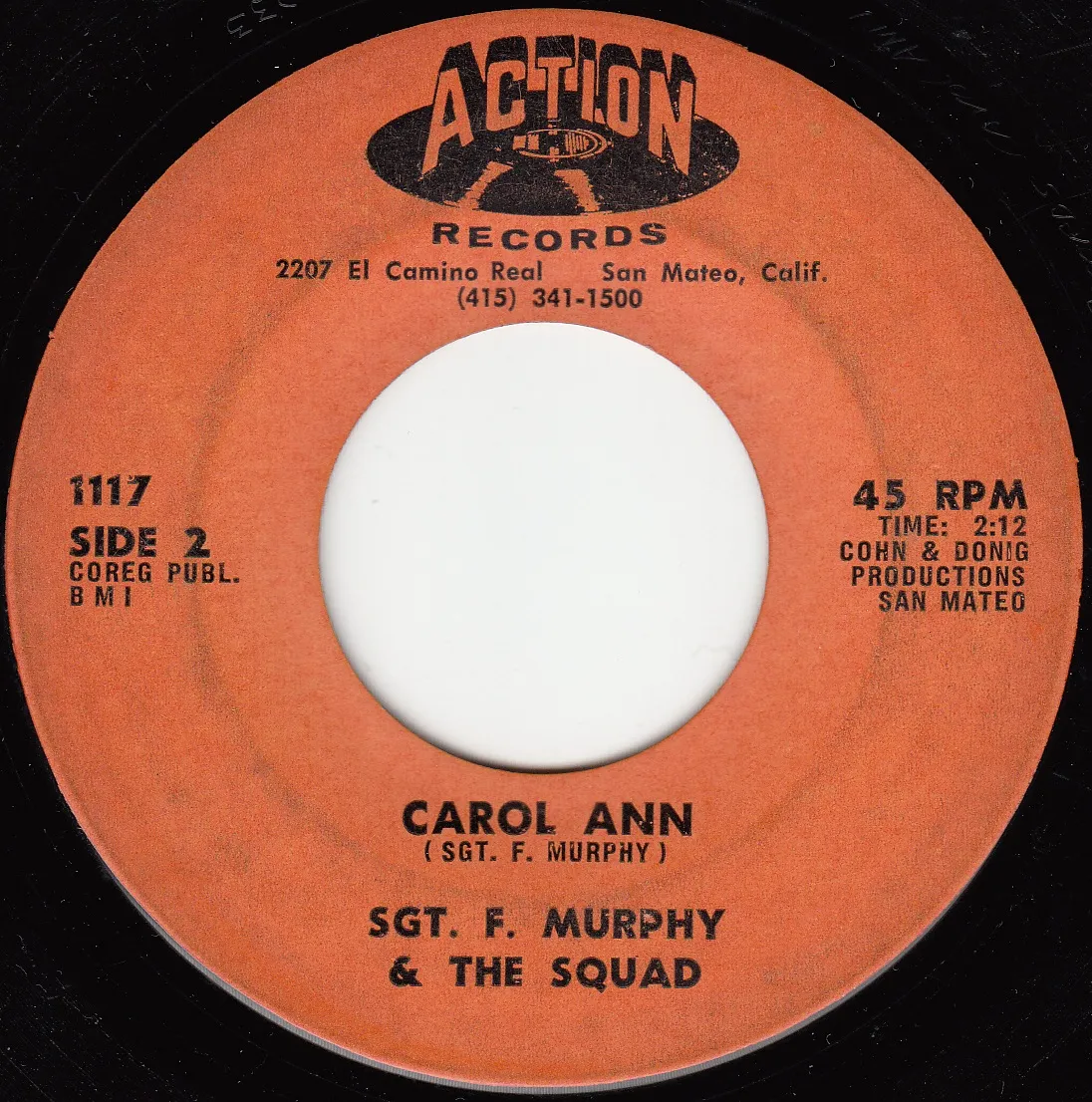 Carol Ann – Sgt. F. Murphy (A-side label)