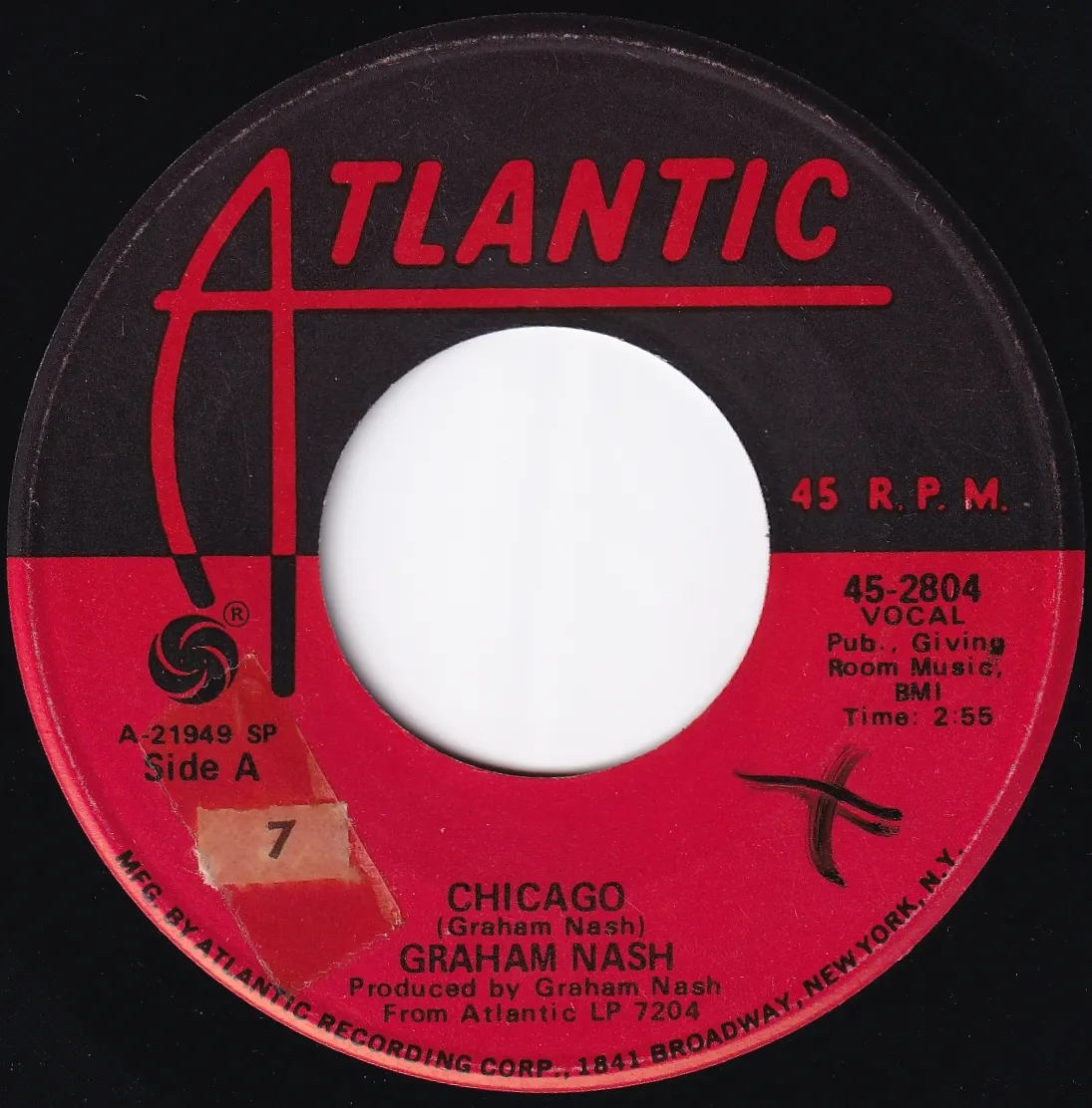 Chicago – Graham Nash (A-side label)