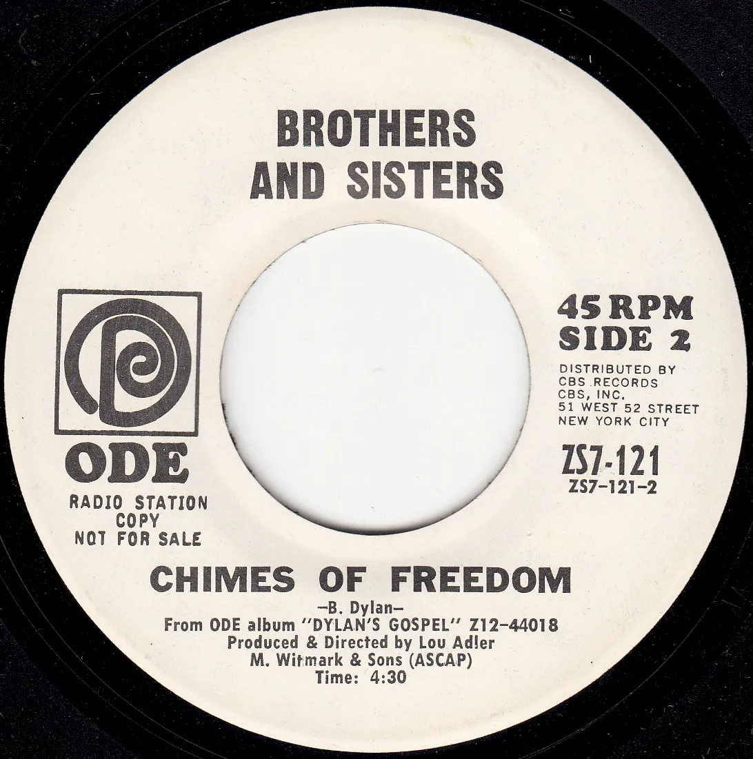 Chimes of Freedom – Brothers and Sisters (A-side label)