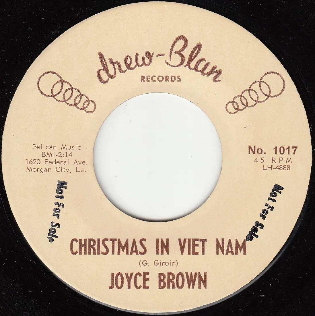Christmas in Viet Nam – Joyce Brown (A-side label)