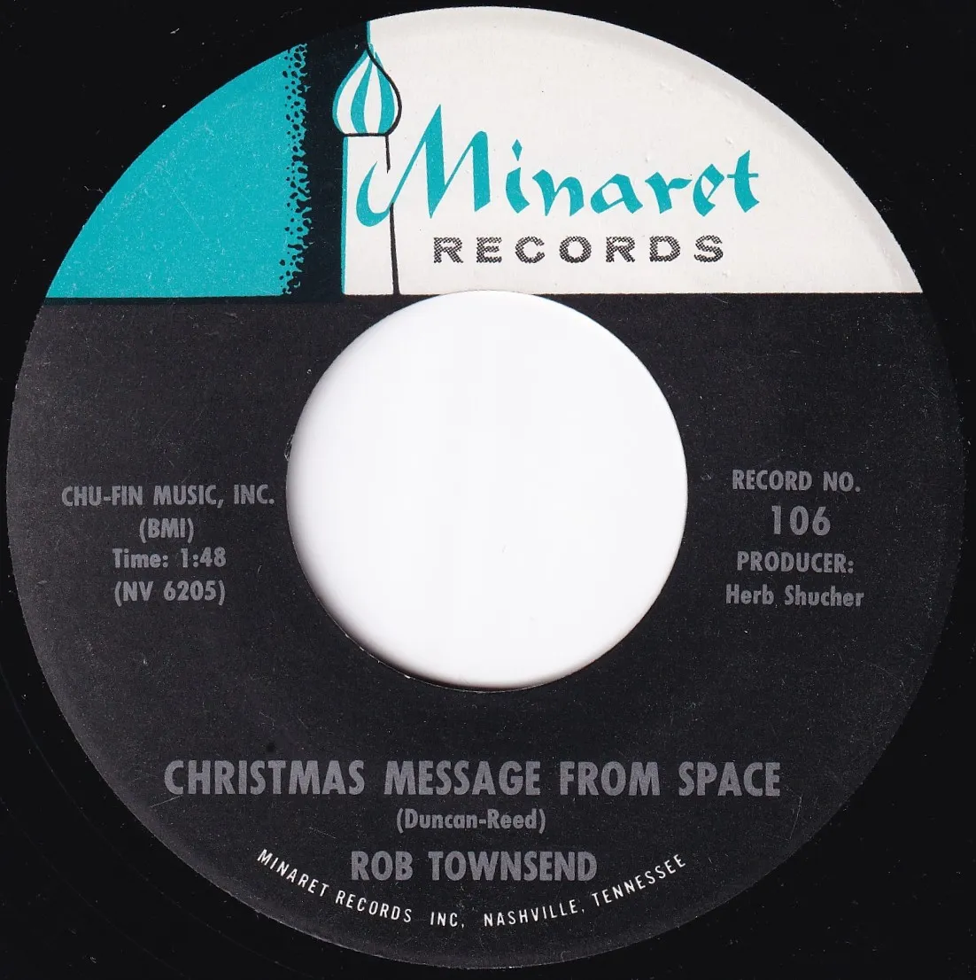 Christmas Message From Space – Rob Townsend (A-side label)