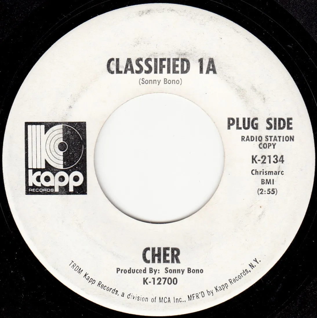 Classified 1A – Cher (A-side label)