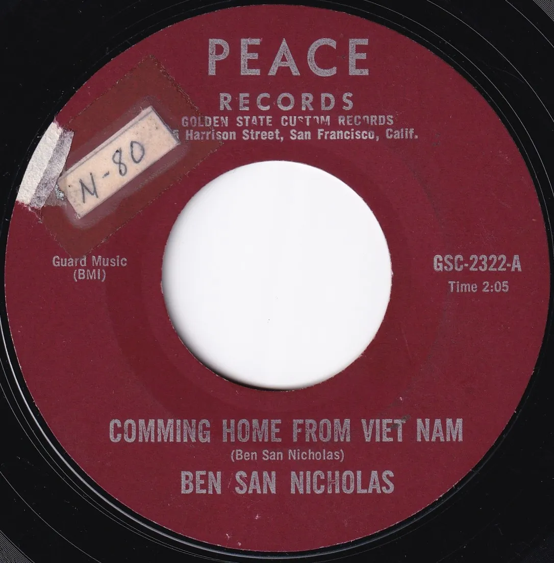 Coming Home From Viet Nam – Ben San Nicholas (A-side label)