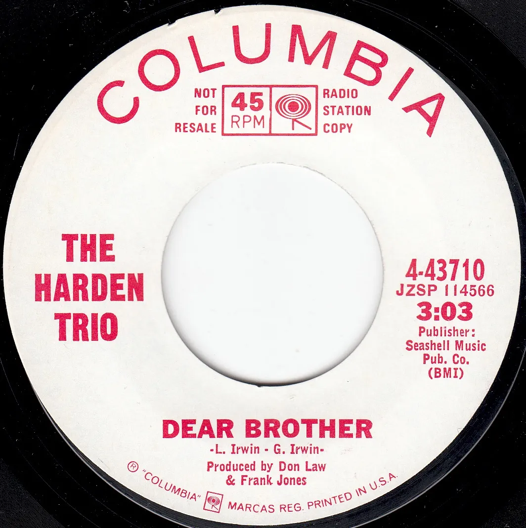 Dear Brother – The Harden Trio (A-side label)