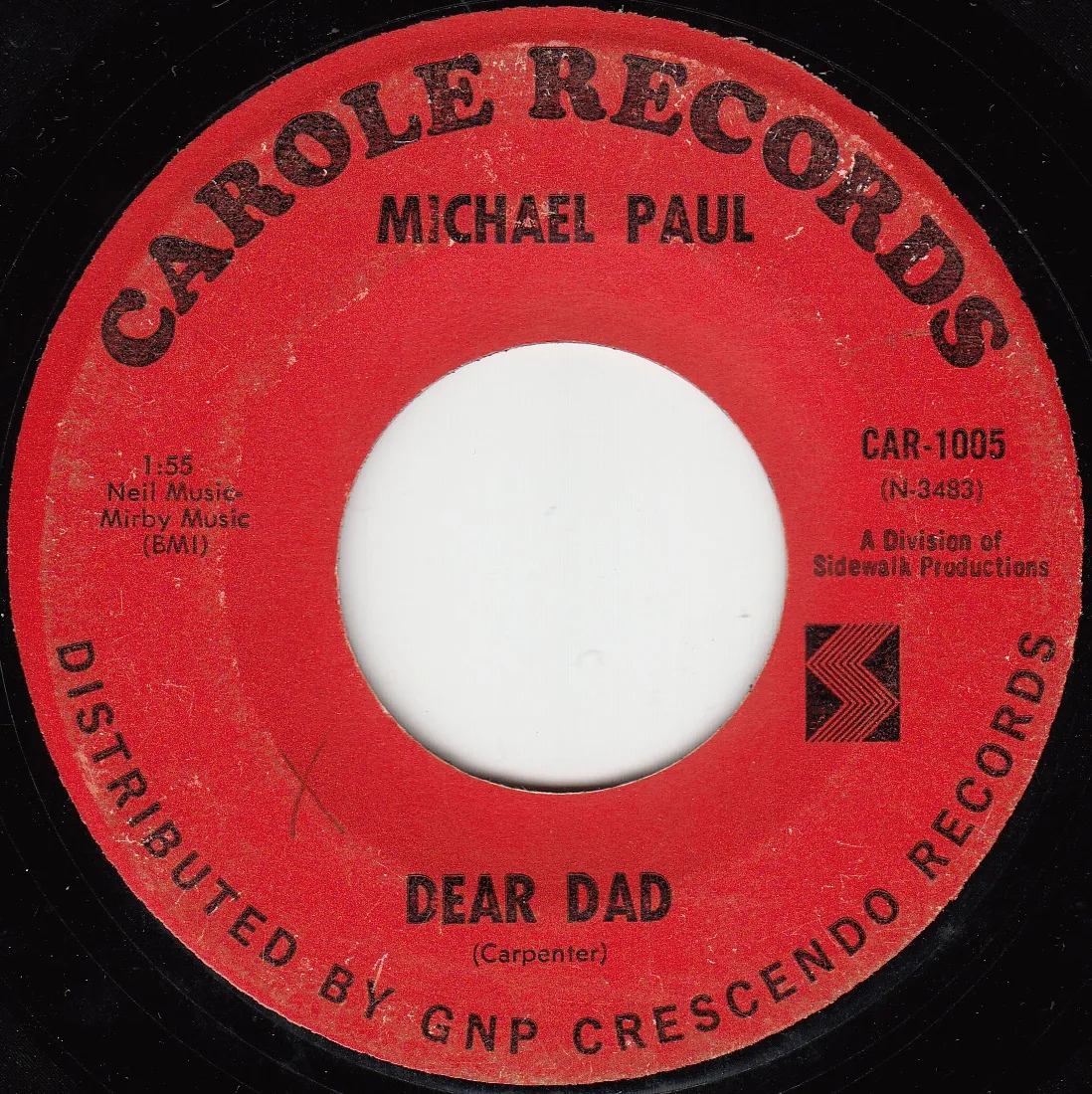Dear Dad – Michael Paul (A-side label)