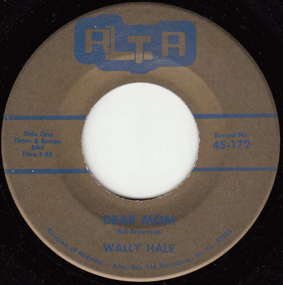 Dear Mom – Wally Hale (A-side label)
