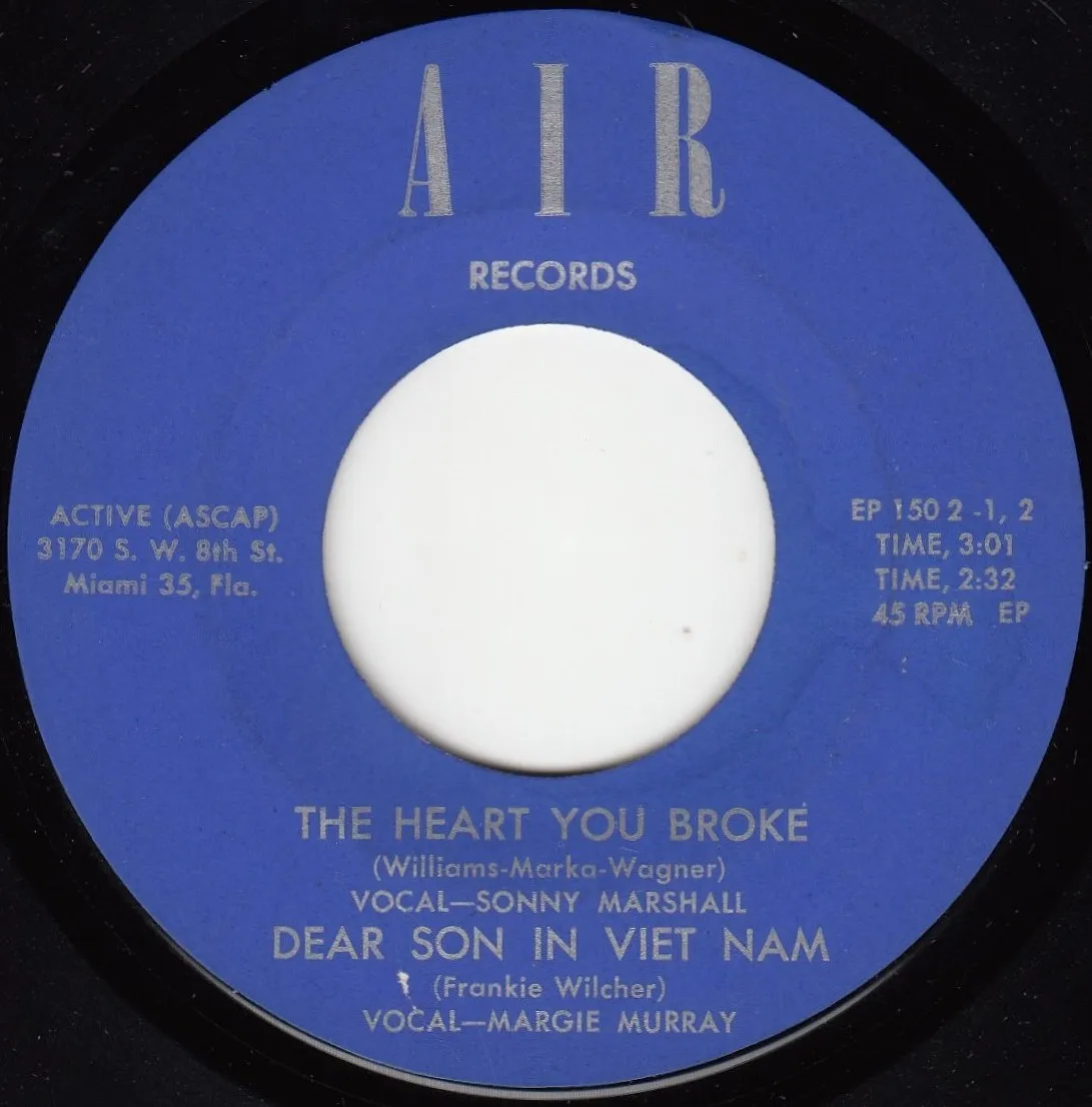 Dear Son in Viet Nam – Margie Murray (A-side label)