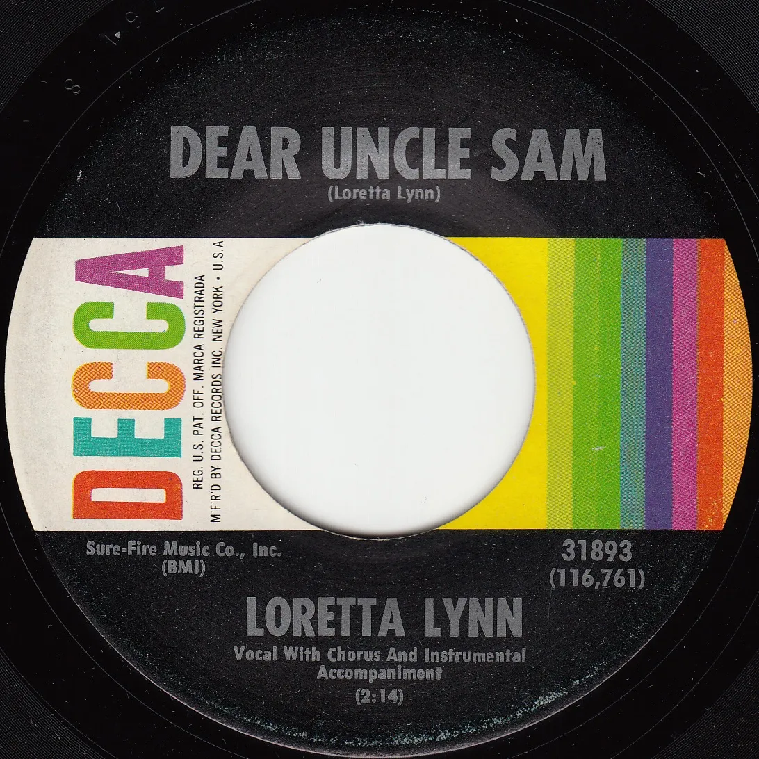 Dear Uncle Sam – Loretta Lynn (A-side label)
