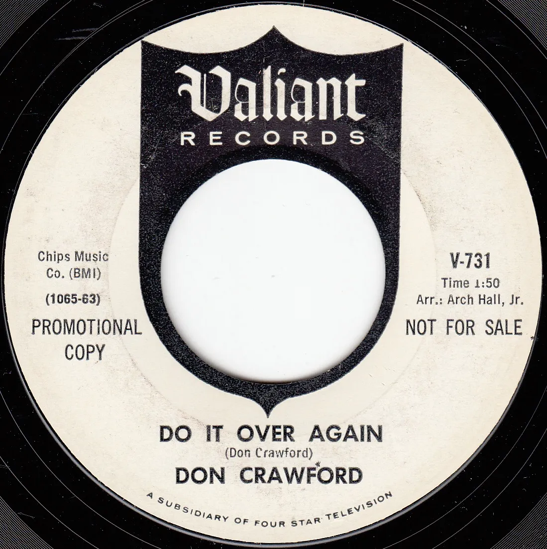 Do It Over Again – Don Crawford (A-side label)