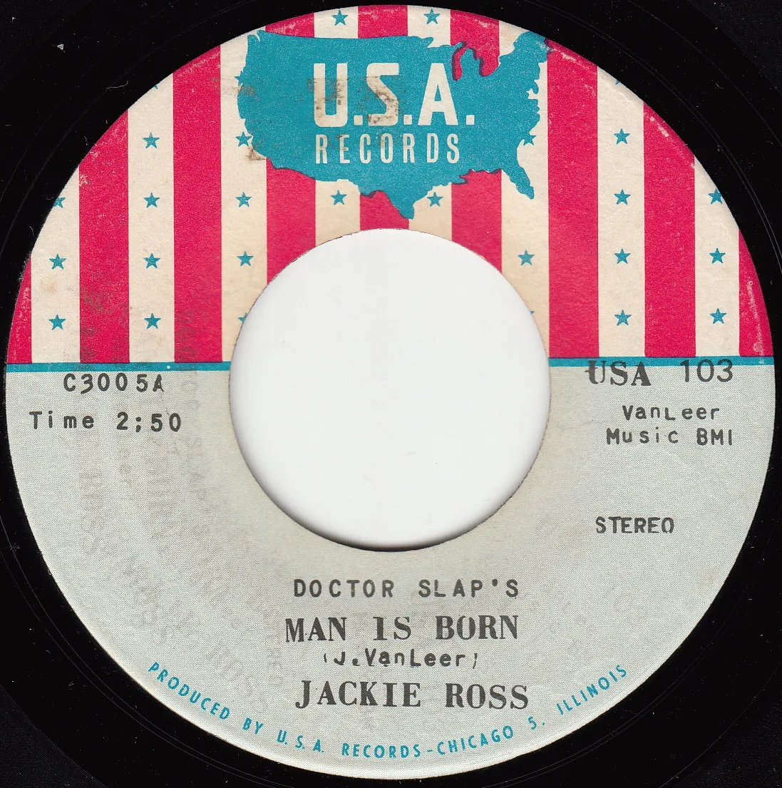 Doctor Slap's Man Is Born – Jackie Ross (A-side label)