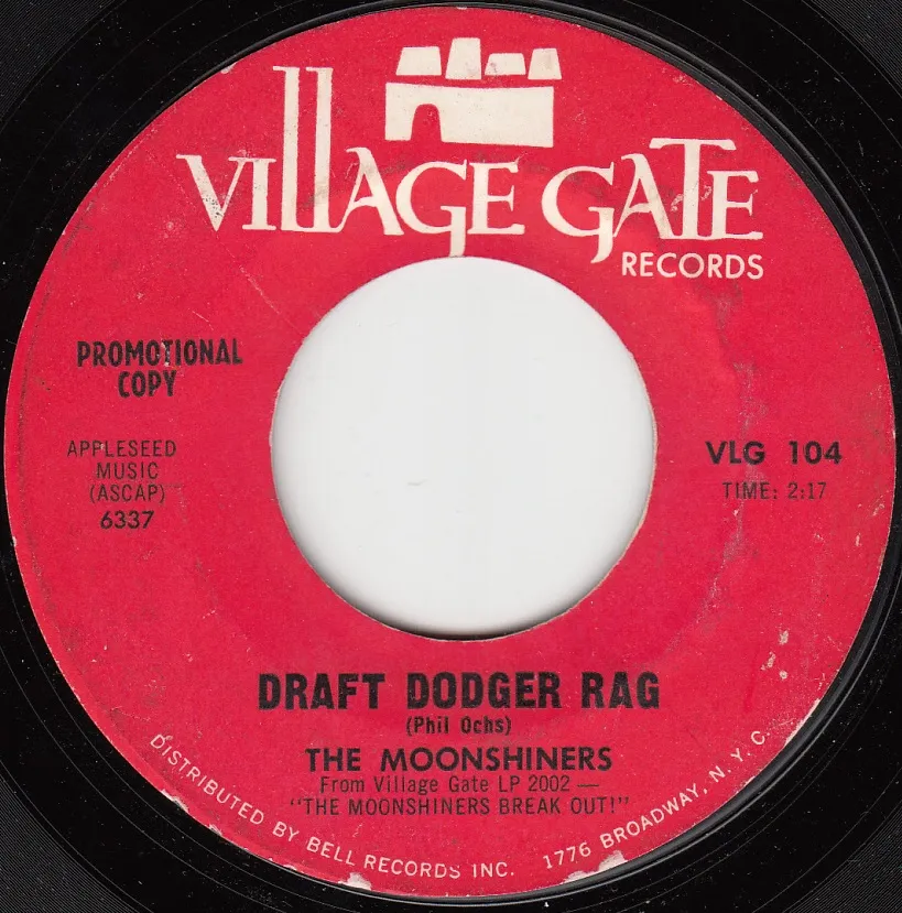 Draft Dodger Rag – The Moonshiners (A-side label)