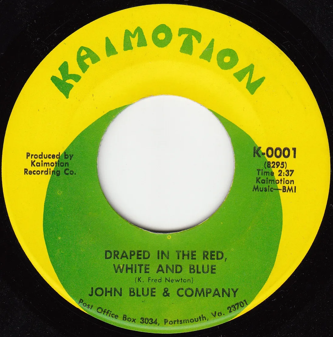 Draped in the Red, White and Blue – John Blue & Company (A-side label)
