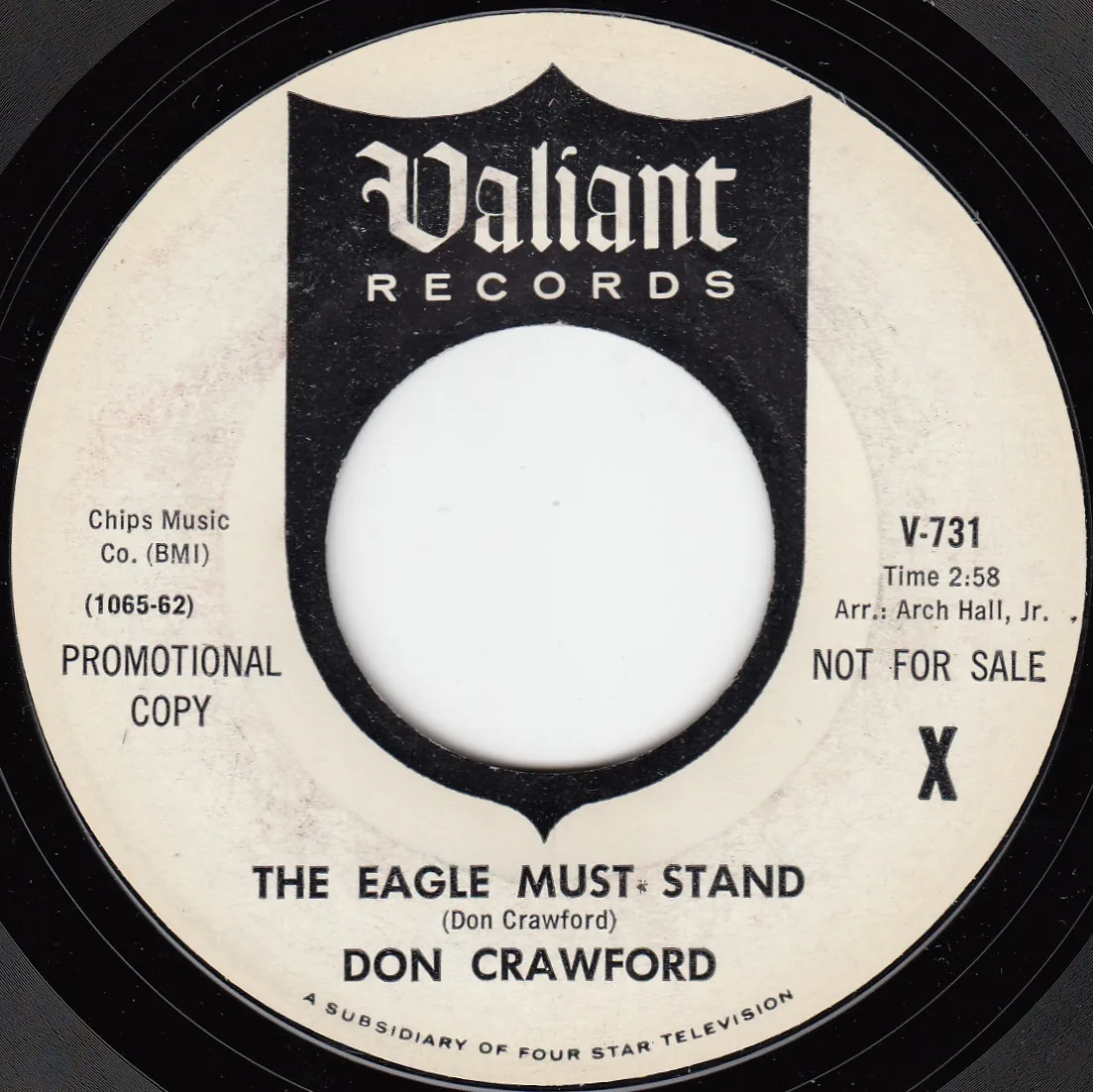 Eagle Must Stand – Don Crawford (A-side label)