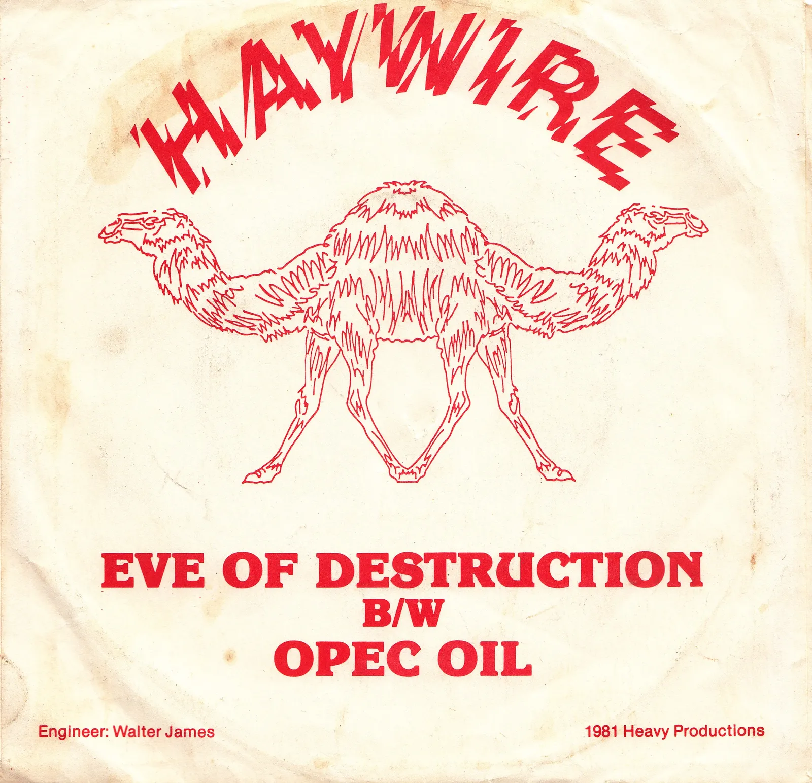 Eve of Destruction – Haywire (Picture sleeve (front))