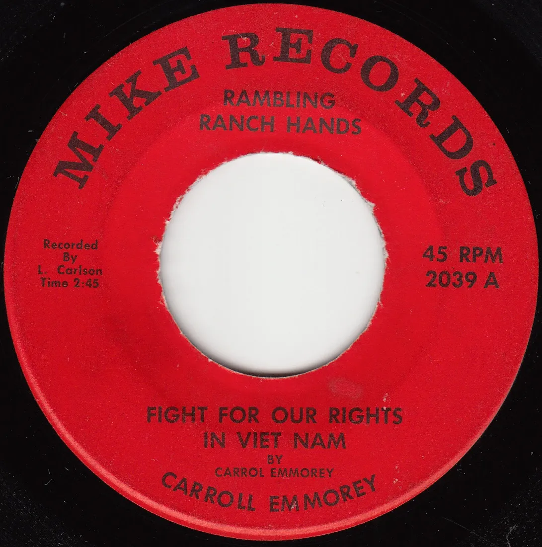 Fight for Our Rights in Viet Nam – Carroll Emmorey (A-side label)