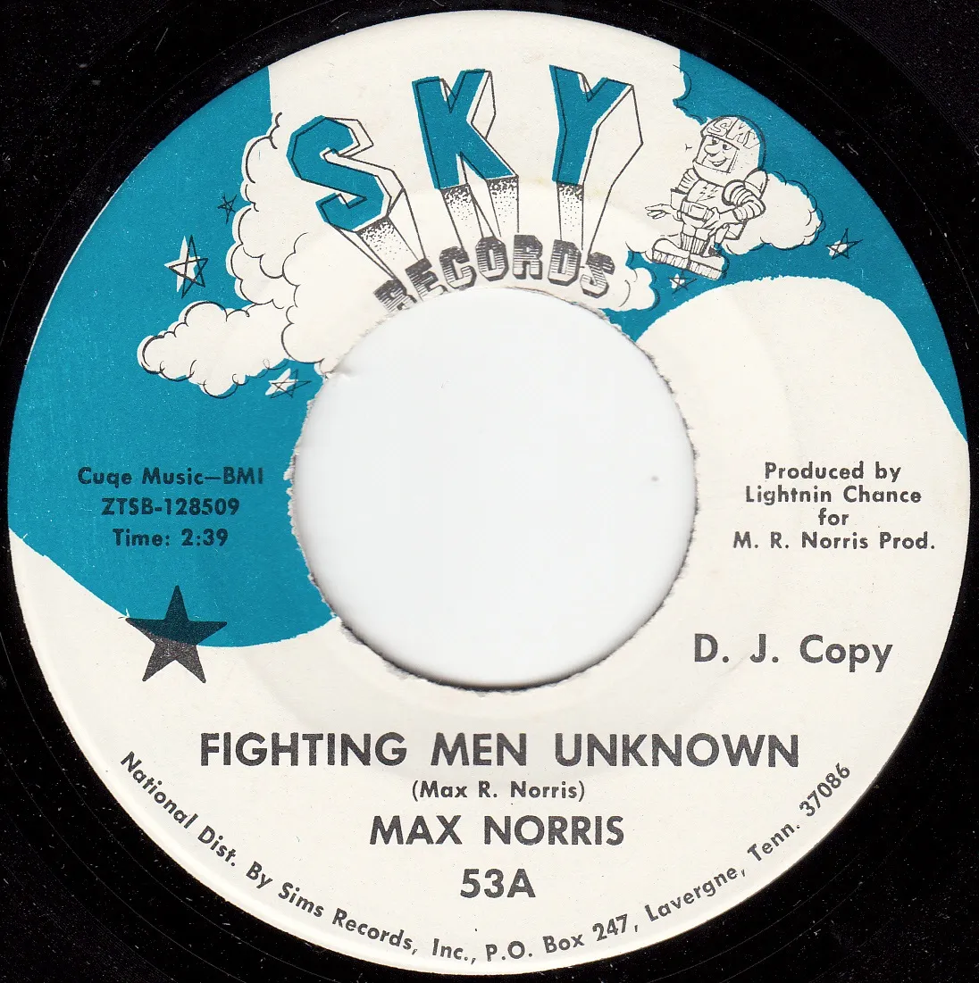 Fighting Men Unknown – Max Norris (A-side label)