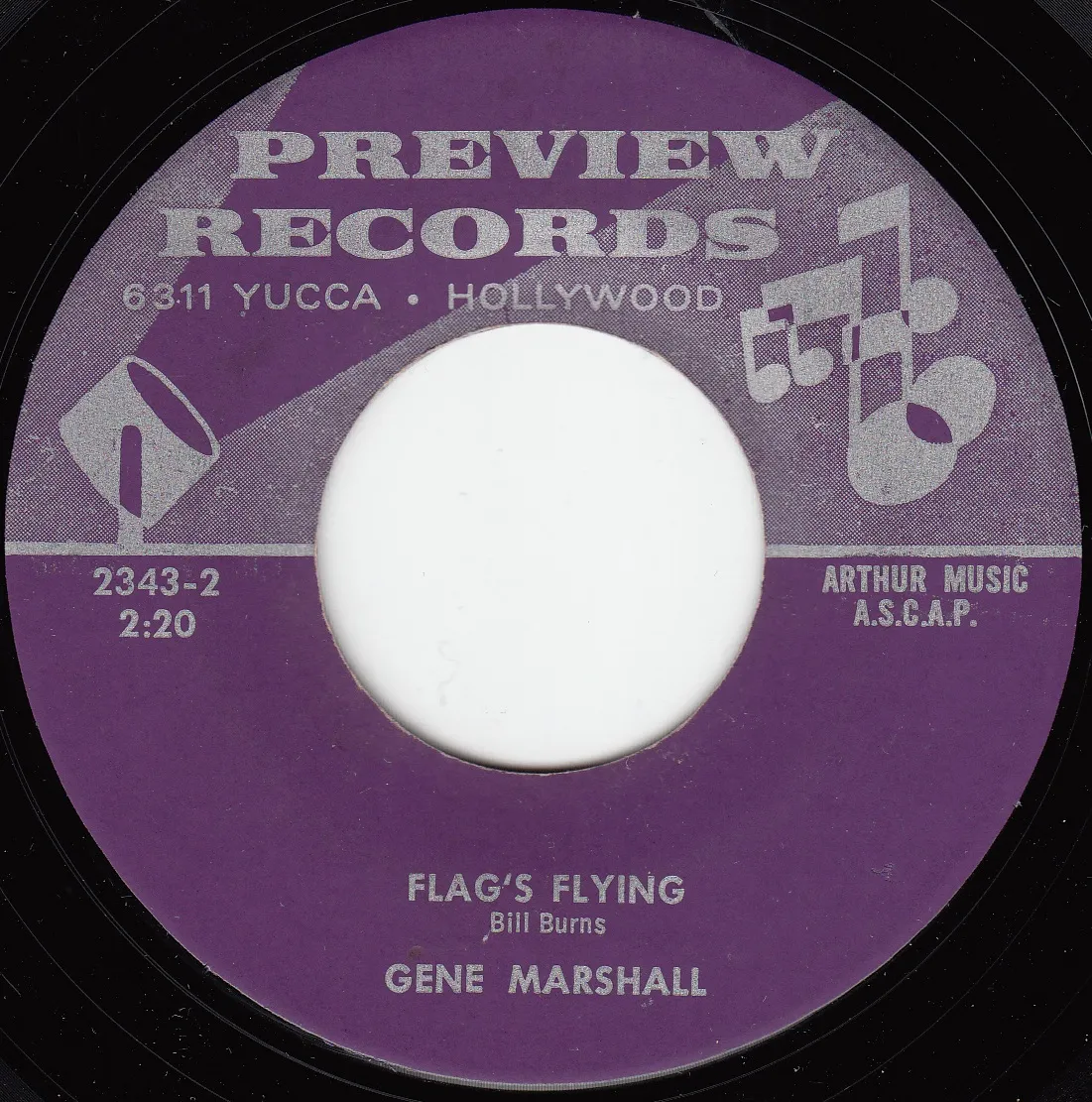 Flag's Flying – Gene Marshall (A-side label)