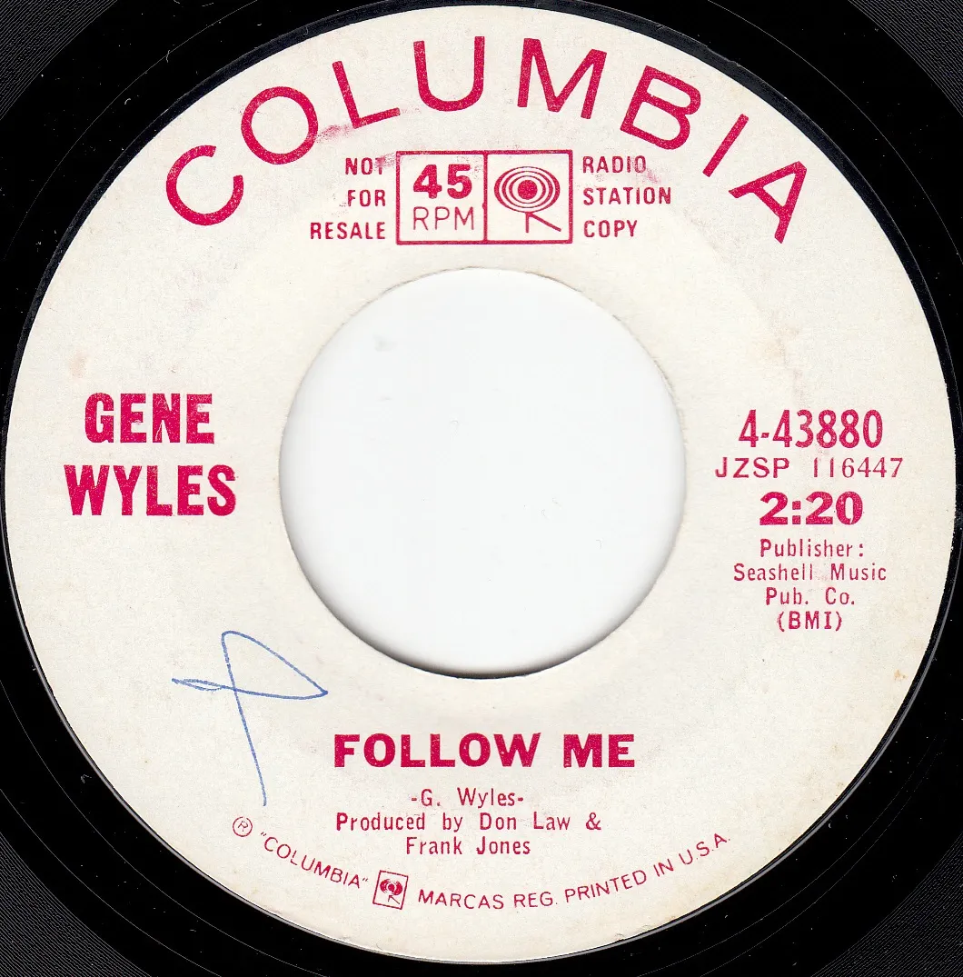 Follow Me – Gene Wyles (A-side label)