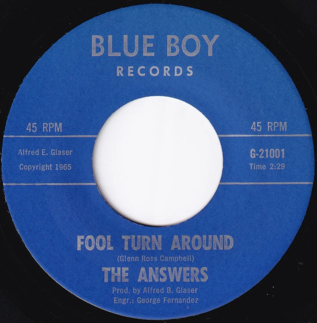 Fool Turn Around – The Answers (A-side label)