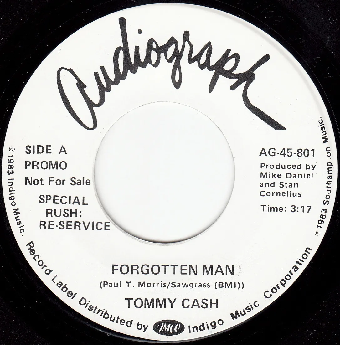 Forgotten Man – Tommy Cash (A-side label)