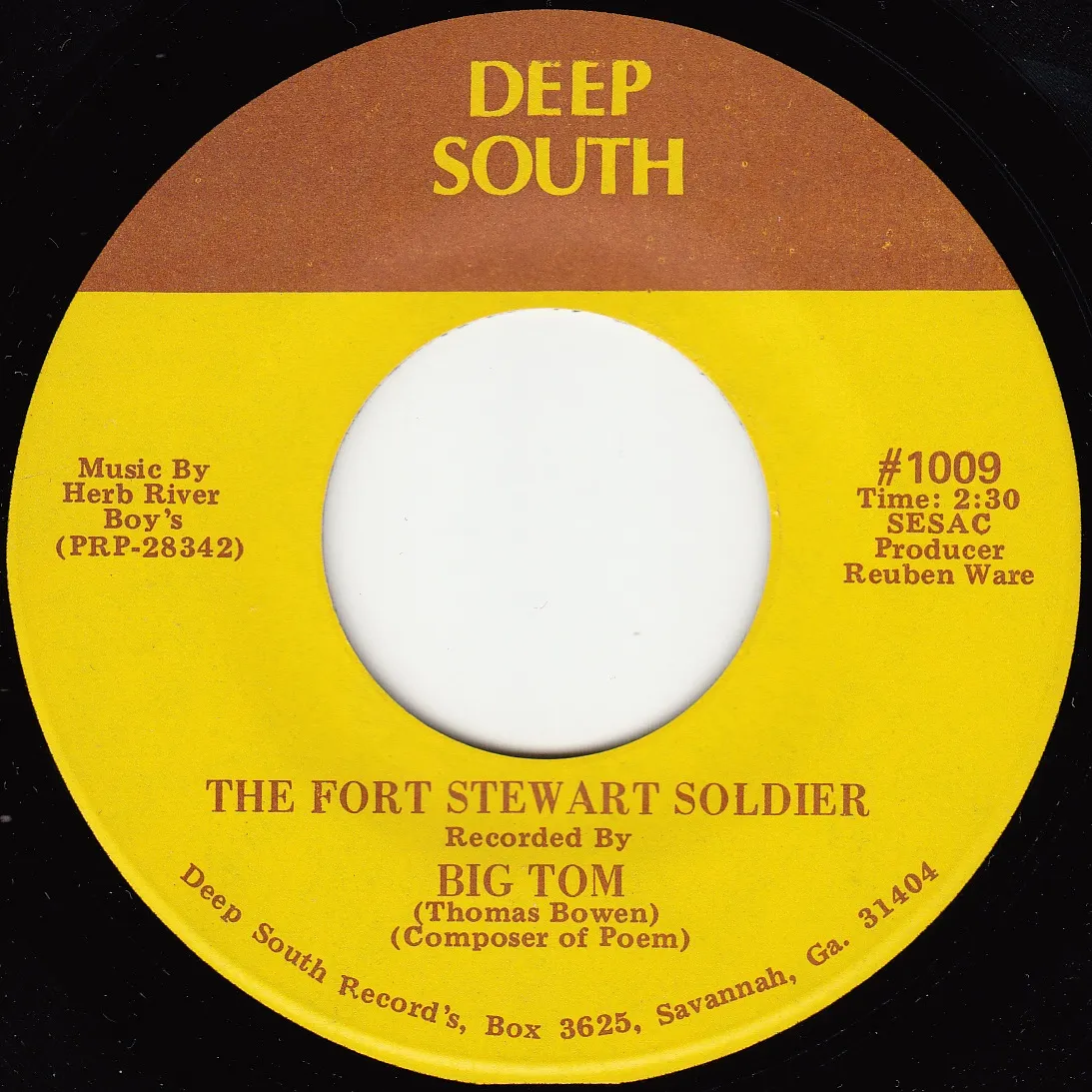 Fort Stewart Soldier – Big Tom (A-side label)