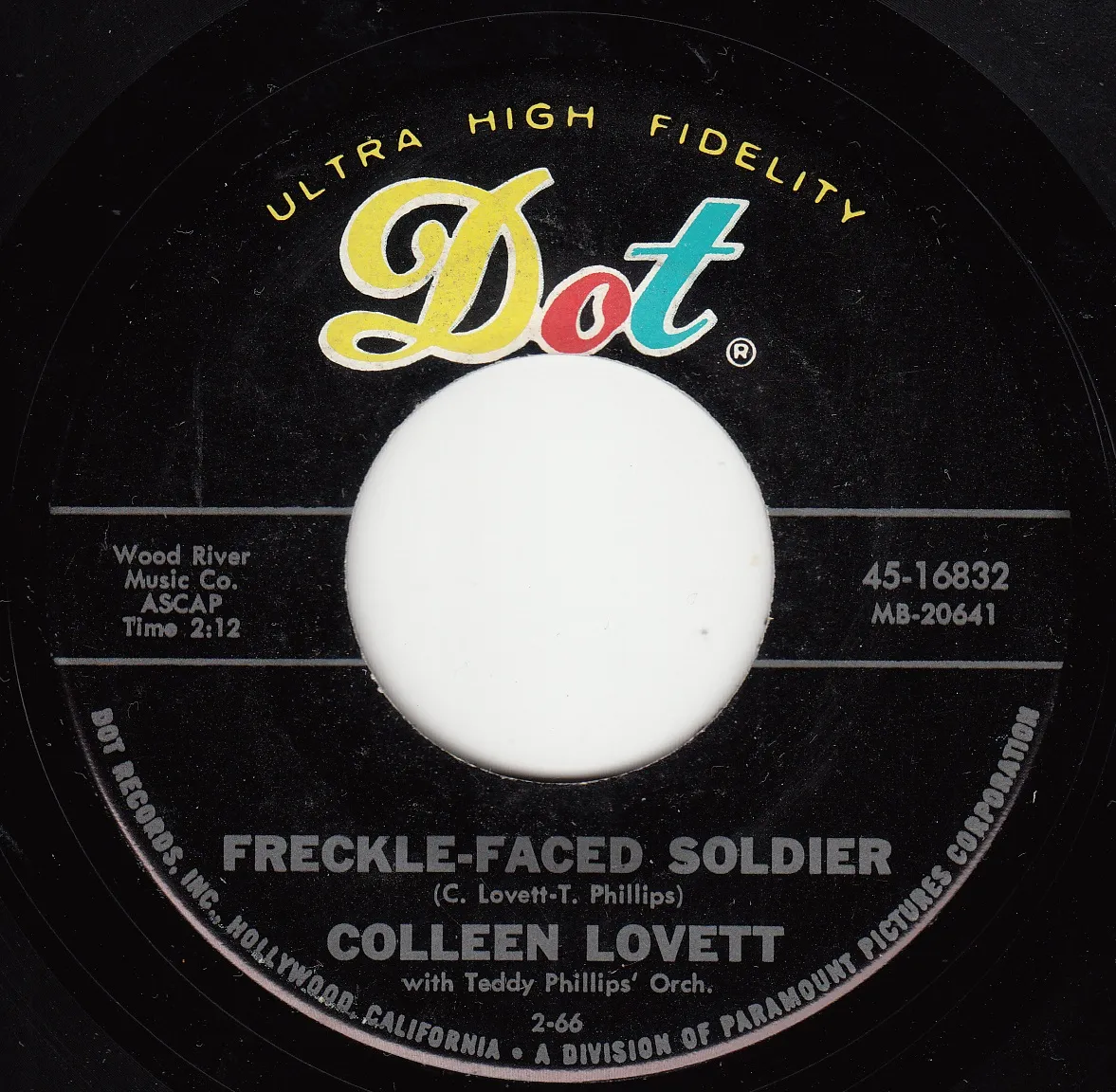 Freckle-Faced Soldier – Colleen Lovett (A-side label)