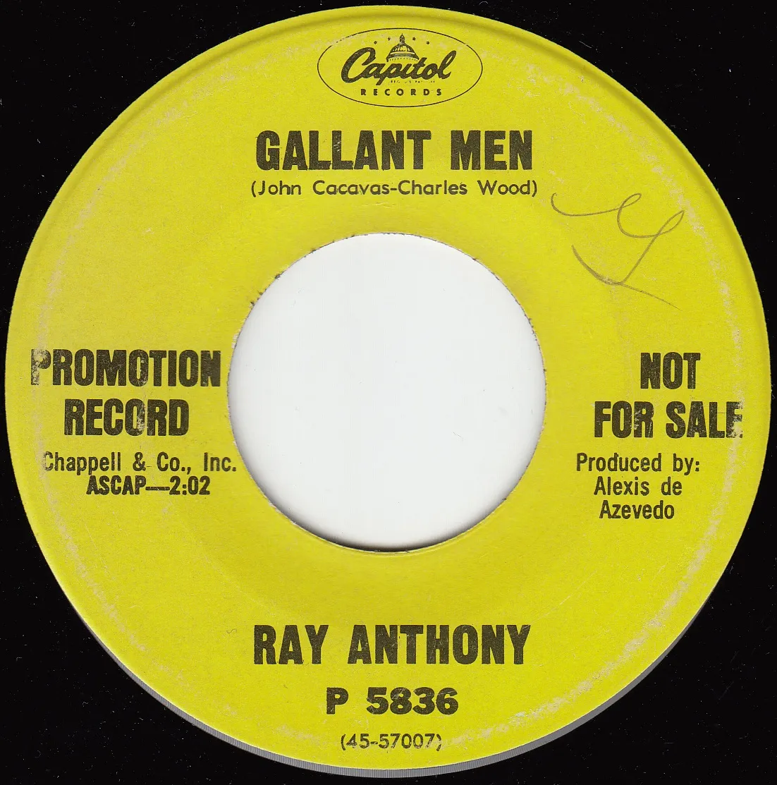 Gallant Men – Ray Anthony (A-side label)