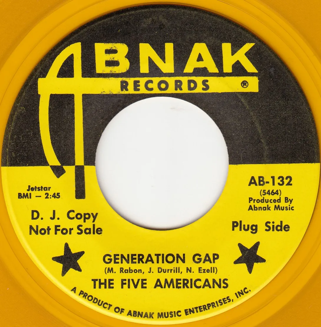 Generation Gap – The Five Americans (A-side label)