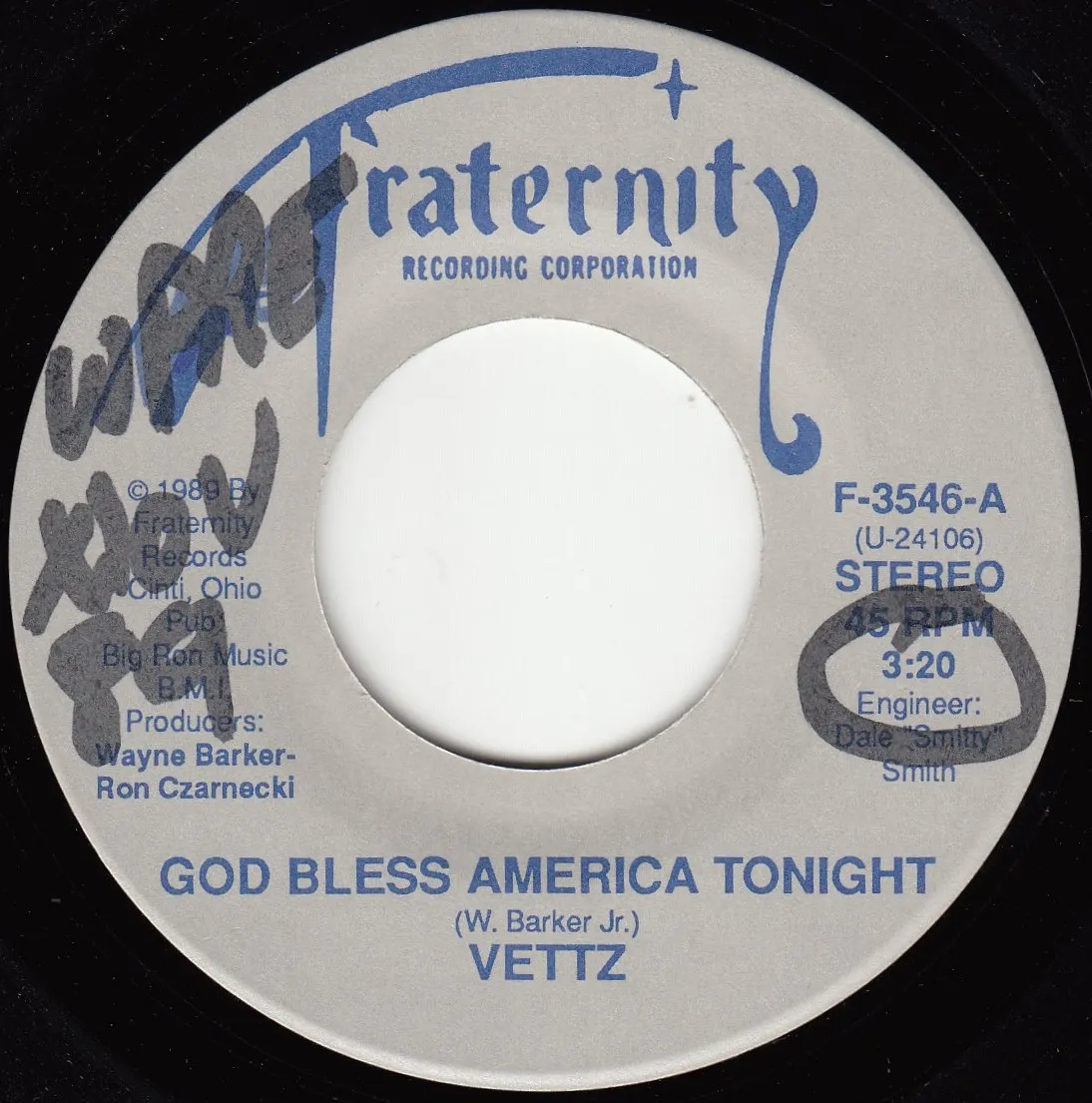 God Bless America Tonight – Vettz (A-side label)